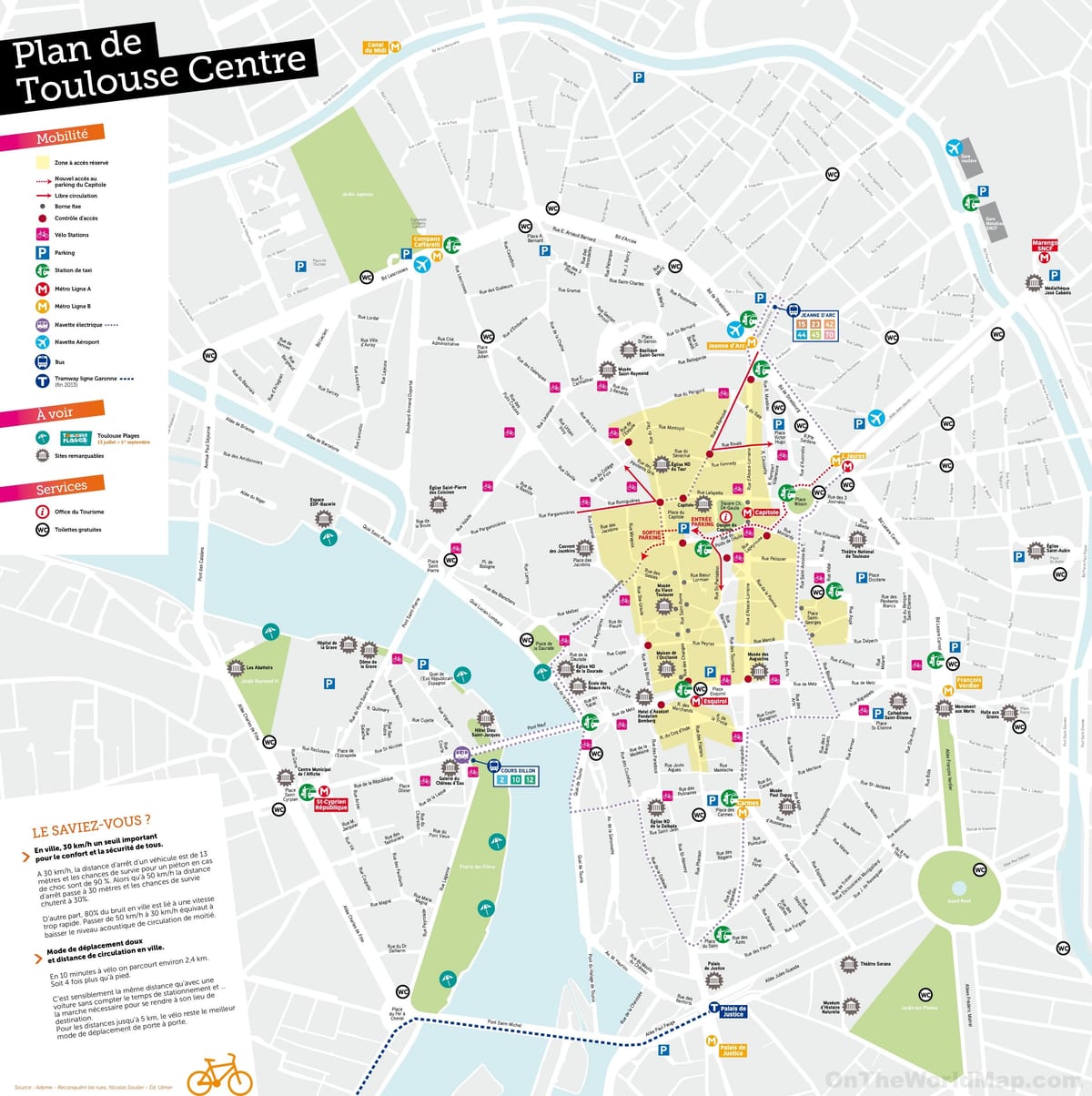 Toulouse centre map