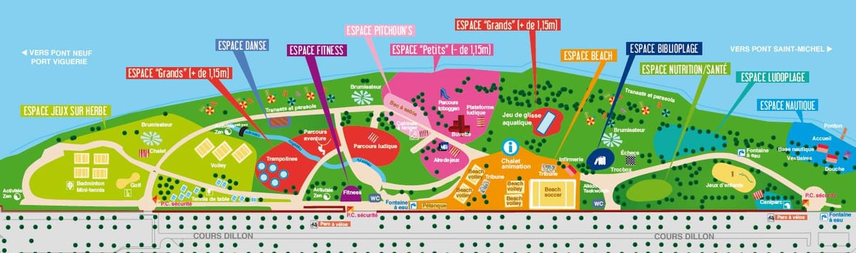 map of Toulouse beach