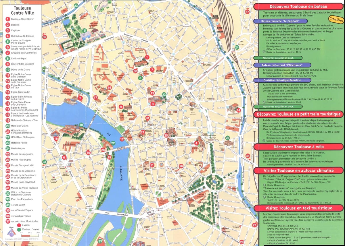 map of Toulouse city