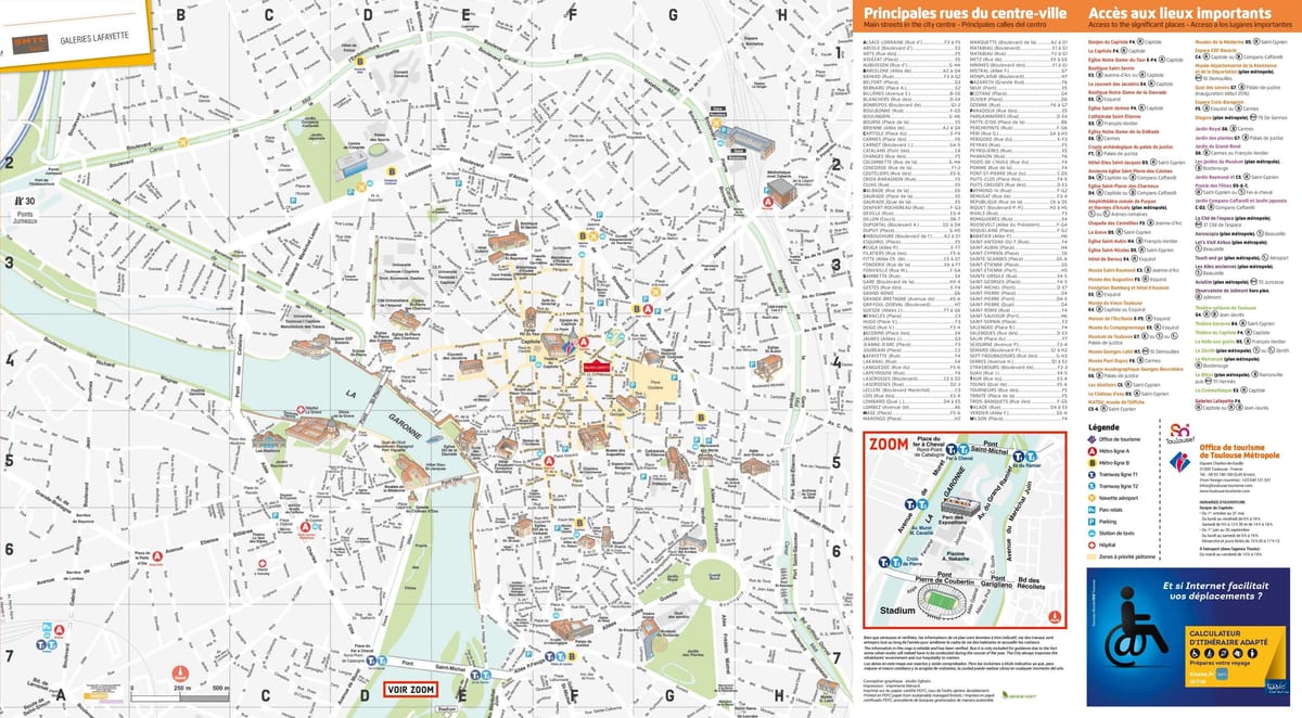 Toulouse monument map