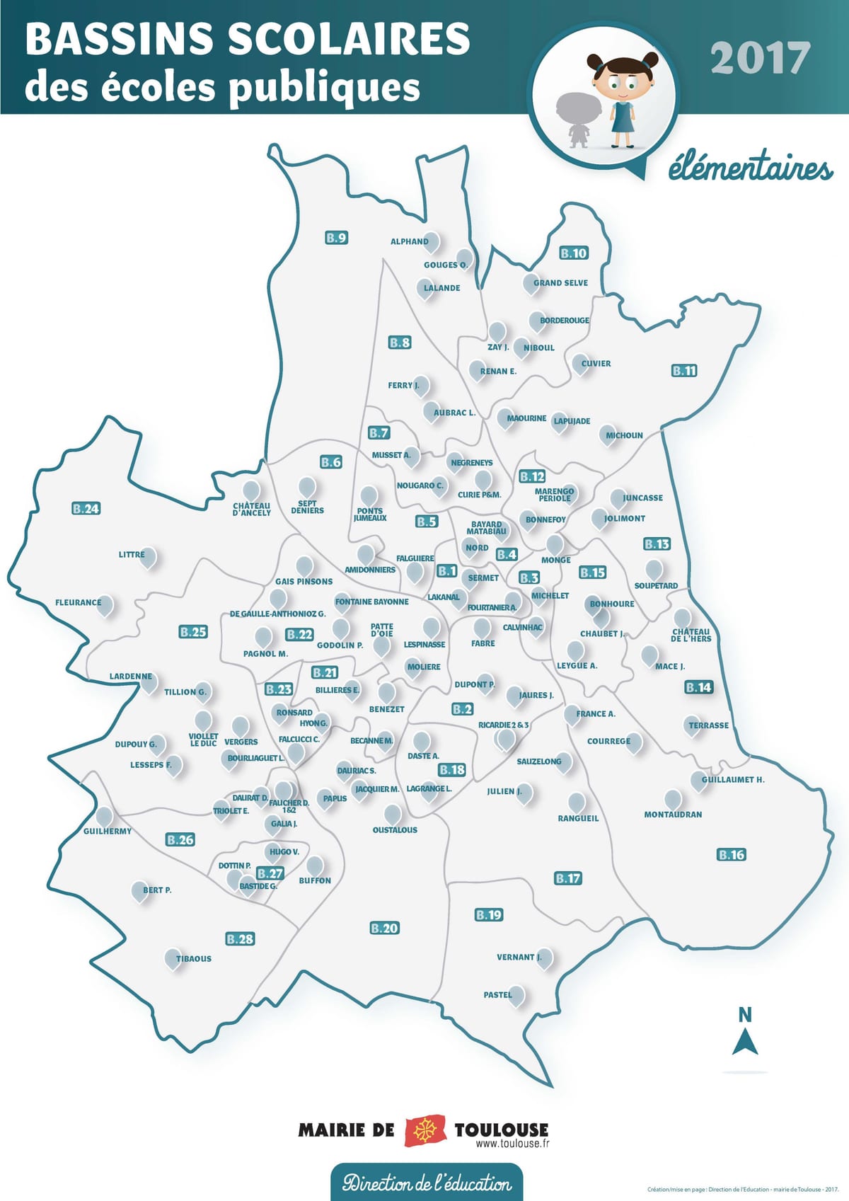 map of tououse school
